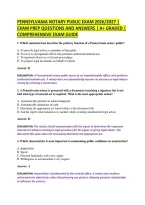 Pennsylvania Notary Public Exam 2026&sol;2027 &vert; &NewLine;Exam Prep Questions And Answers &vert; A&plus; Graded &vert; &NewLine;Comprehensive Exam Guide