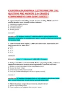 California Journeyman Electrician Exam &vert; All &NewLine;Questions And Answers &vert; A&plus; Graded &vert; &NewLine;Comprehensive Exam Guide 2026&sol;2027 