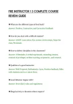 Fire Instructor 1 3 Complete Course&NewLine;Review Guide