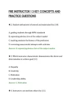 Fire Instructor 1 3 Key Concepts And&NewLine;Practice Questions&NewLine;