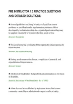 Fire Instructor 1 3 Practice Questions&NewLine;And Detailed Solutions