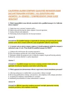 California Alarm Company Qualified Manager Exam &NewLine;&lpar;Security&Alarm Systems&rpar; &vert; All Questions And &NewLine;Answers &vert; A&plus; Graded &vert; Comprehensive Exam Guide &NewLine;2026&sol;2027 