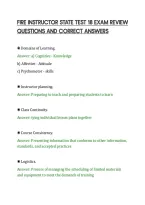 Fire Instructor State Test 18 Exam Review&NewLine;Questions And Correct Answers