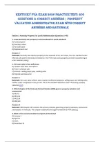 Kentucky PVA Exam 2026 Practice Test&colon; 200&NewLine;Questions & Correct Answers &vert; Property&NewLine;Valuation Administrator Exam with correct&NewLine;answers and rationale