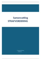 Samenvatting Strafvordering - 2de Bachelor Rechten UGent 