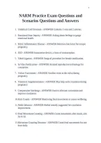 NARM Practice Exam Questions and Scenarios Questions and Answers