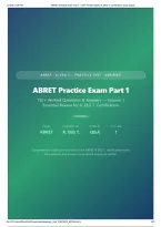 ABRET Practice Exam Part 1&colon; 150&plus; Verified Questions & Answers for R&period; EEG T&period; Certification