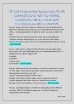 Ati Cms Fundamentals Practice 2026 Update &NewLine;&vert;Complete Exam Test And Verified &NewLine;Answers Multiple Choices With &NewLine;Rationales&vert; Accurate Answers&vert; 