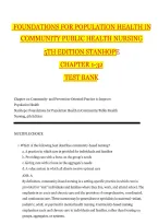 Test Bank For Foundations for Population Health in Community&sol;Public Health Nursing&comma; 5th Edition by Marcia Stanhope&comma; Jeanette Lancaster