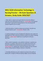 WGU D220 Information Technology in &NewLine;Nursing Practice &ndash; OA Exam Questions & Answers&comma; Study Guide 2026&sol;2027 &NewLine; &NewLine;