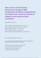 Neonatal Resuscitation Program &lpar;NRP&rpar; Certification 9th Edition Comprehensive Test Bank by the American Academy of Pediatrics and American Heart Association