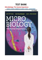 Test Bank for Microbiology&colon; The Human Experience&comma; 1st Edition by Foster&comma; Aliabadi & Slonczewski &vert; Complete Questions & Answers