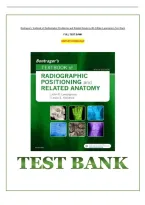 Bontrager's Textbook of Radiographic Positioning and Related Anatomy&comma; 9th Edition &lpar;Lampignano&rpar; &ndash; Full Test Bank with Complete Practice Questions and Answers