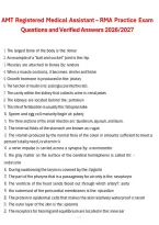 AMT Registered Medical Assistant &ndash; RMA Practice Exam Questions and Verified Answers 2026&sol;2027&comma; practice exam with answers