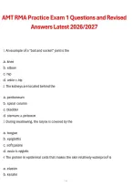 AMT RMA Practice Exam 1 &ndash; Questions and Revised Answers Latest 2026&sol;2027&comma; practice exam with answers