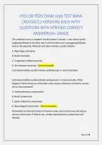 Hesi Ob Peds Exam 2026 Test Bank &NewLine;&lpar;Revised&rpar; 2 Versions Each With &NewLine;Questions With Verified Correct &NewLine;Answers&sol;A&plus; Grade 