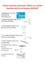 Medical Assisting Instruments&comma; RMA Exam Review &ndash; Questions and Correct Answers 2026&sol;2027&comma; exam review questions with answers