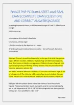 Pedsce Pnp-Pc Exam Latest 2026 Real &NewLine;Exam &lpar;Complete Exam&rpar; Questions &NewLine;And Correct Answers&vert;Agrade 