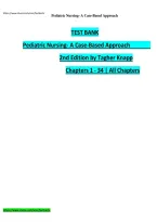 Test Bank for Pediatric Nursing&colon; A Case-Based Approach 2nd Edition by Catherine Gannon Tagher & Lisa Marie Knapp &vert; Chapters 1-34