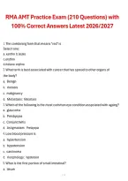 RMA AMT Practice Exam &lpar;210 Questions&rpar; with 100&percnt; Correct Answers Latest 2026&sol;2027&comma; comprehensive practice exam with answers