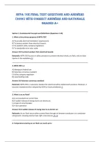 NFPA 70E Final Test Questions and Answers&NewLine;&lpar;2026&rpar; with correct answers and rationale&NewLine;graded A&plus;