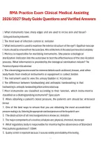 RMA Practice Exam &ndash; Clinical Medical Assisting 2026&sol;2027 Study Guide Questions and Verified Answers&comma; clinical medical assisting study guide