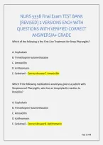 Nurs 5338 Final Exam Test Bank &NewLine;&lpar;Revised&rpar; 2 Versions Each With &NewLine;Questions With Verified Correct &NewLine;Answers&sol;A&plus; Grade 