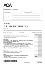 2026 A-Level AQA Further Mathematics Paper 2