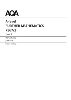 2026 A-Level AQA Further Mathematics Paper 2 including Mark Scheme