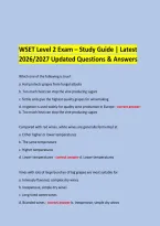 WSET Level 2 Exam &ndash; Study Guide &vert; Latest &NewLine;2026&sol;2027 Updated Questions & Answers &NewLine; &NewLine;
