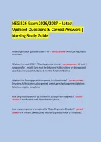  &NewLine;NSG 526 Exam 2026&sol;2027 &ndash; Latest &NewLine;Updated Questions & Correct Answers &vert; Nursing Study Guide &NewLine; &NewLine;