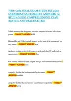 Wgu C182 Final Exam Study Set 2026  Questions And Correct Answers  A&plus; Study Guide  Comprehensive Exam Review And Practice Test