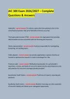 AIC 300 Exam 2026&sol;2027 &ndash; Practice &NewLine;Questions & Answers &vert; Complete Study Guide &NewLine;