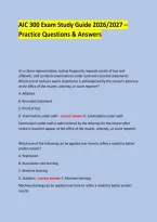 AIC 300 Exam Study Guide 2026&sol;2027 &ndash; Practice Questions & Answers 