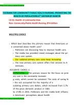 Test Bank for Community&sol;Public Health Nursing&colon; Promoting the Health of Populations 8th Edition by Nies & McEwen &vert; Chapters 1&ndash;34