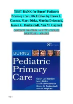 TEST BANK for Burns' Pediatric  Primary Care 8th Edition by Dawn L&period;  Garzon&comma; Mary Dirks&comma; Martha Driessack&comma;  Karen G&period; Duderstadt&comma; Nan M&period; Gaylord  