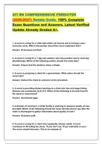ATI RN COMPREHENSIVE PREDICTOR &NewLine;&lpar;2026&sol;2027&rpar; Retake Guide&period; 100&percnt; Complete &NewLine;Exam Questions and Answers&period; Latest Verified &NewLine;Update Already Graded A&plus;&period;