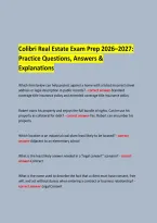 &NewLine;Colibri Real Estate Exam Prep 2026&ndash;2027&colon; &NewLine;Practice Questions&comma; Answers & Explanations &NewLine;