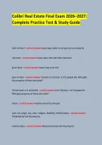 Colibri Real Estate Final Exam 2026&ndash;2027&colon; Complete Practice Test & Study Guide &NewLine;   &NewLine;