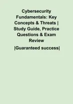 Cybersecurity Fundamentals&colon; Key Concepts & Threats &vert; Study Guide&comma; Practice Questions & Exam Review&NewLine;&NewLine;