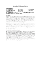 BCHM 2700-010 &lpar;BSHM2700&rpar; &ndash; Foundations of Biochemistry&colon; Recitation &num;5&colon; Enzyme Kinetics&comma; Questions and Answers Updated&period;