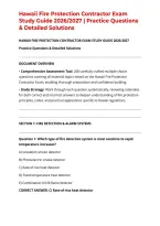 Hawaii Fire Protection Contractor Exam Study Guide 2026&sol;2027 &vert; Practice Questions & Detailed Solutions