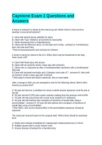 Capstone Exam 1 Questions and Answers revised