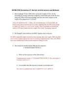 BCHM 2700 Recitation 7 &vert; Nucleic Acid Structures & Methods &vert; Questions and Answers Updated 2026&period;