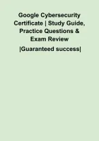 Google Cybersecurity Certificate &vert; Study Guide&comma; Practice Questions & Exam Review&NewLine;&NewLine;