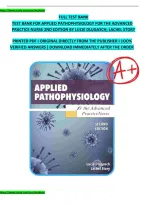Applied Pathophysiology for the Advanced Practice Nurse 2nd Edition by Dlugasch & Story &vert; Study Guide