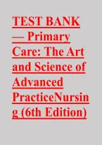TEST BANK &CenterDot; For Primary Care The Art and Science of Advanced Practice &CenterDot; Nursing &ndash; an Interprofessional Approach &lpar;6th e&period;&rpar; Sixth Edition &CenterDot; by Debera J&period; Dunphy &vert; All Chapters Covered &vert; Latest Updated&period;