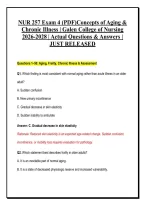 NUR 257 EXAMS 2&ndash;4 ALL-IN-ONE PACKAGE DEAL &vert; CONCEPTS OF AGING AND CHRONIC ILLNESS COMPREHENSIVE PRACTICE TEST BANK WITH VERIFIED ANSWERS & DETAILED RATIONALES &mdash; LATEST EDITION