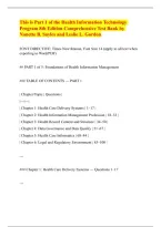 Health Information Technology Program 8th Edition Comprehensive Test Bank by Nanette B&period; Sayles and Leslie L&period; Gordon