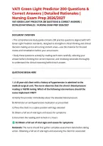 VATI Green Light Predictor 200 Questions & Correct Answers &vert; Detailed Rationales &vert; Nursing Exam Prep 2026&sol;2027